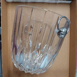 Mikasa Park Lane Crystal Ice Bucket – Elegant Barware, 8” Tall with Lift Rings